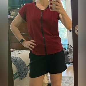 Vince Camuto Red and Black Women's Top